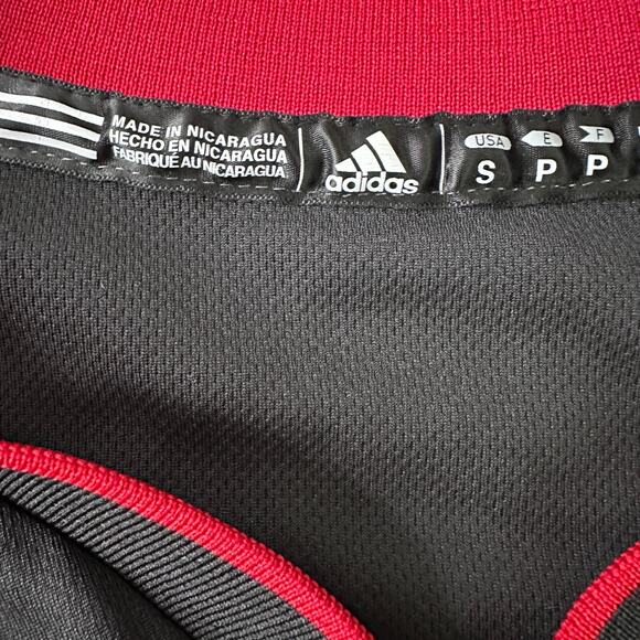 Adidas Miami Heat LeBron James #6 Jersey Men’s Small Red Black V-Neck Pullover - Picture 8 of 11